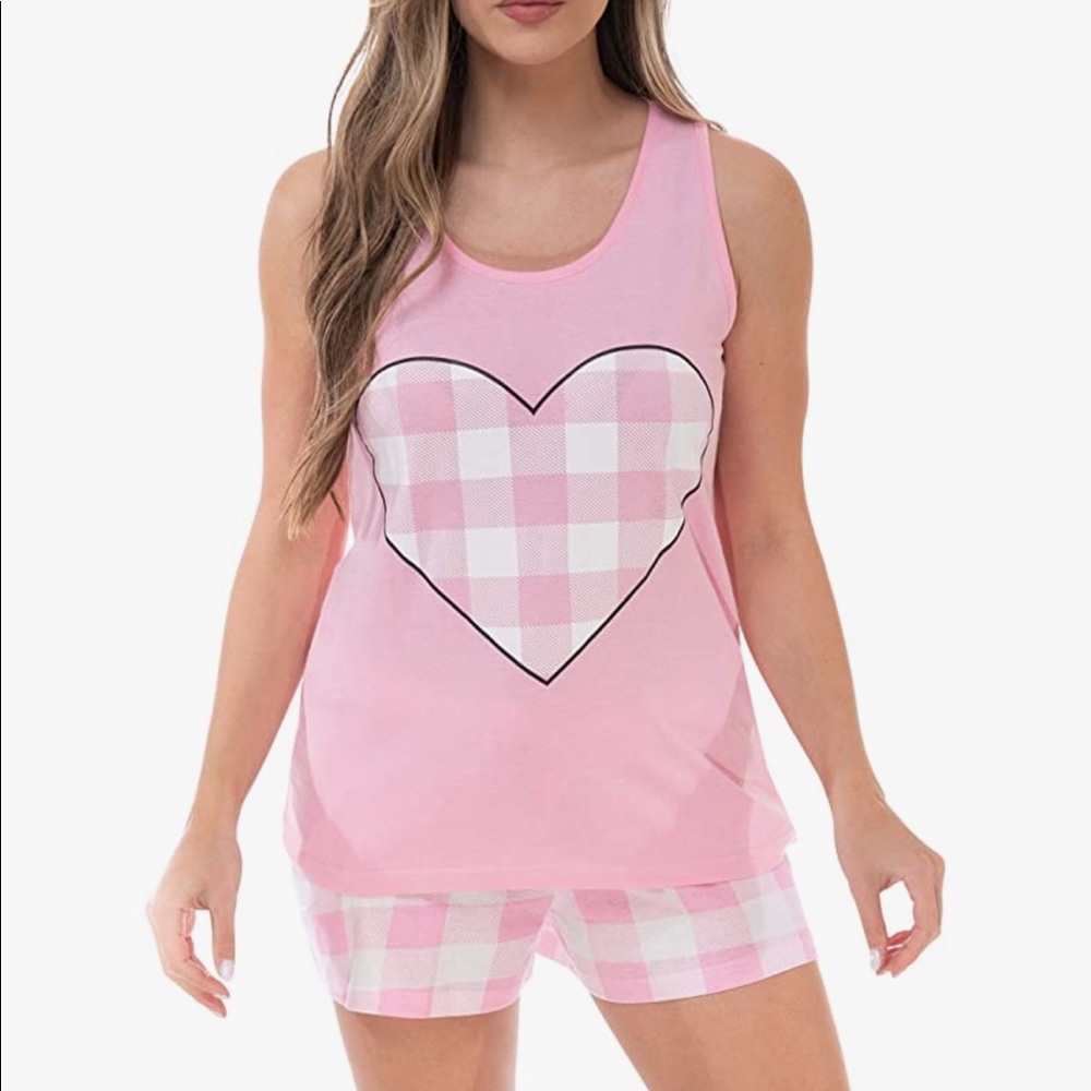 100% cotton short and tank pajama set